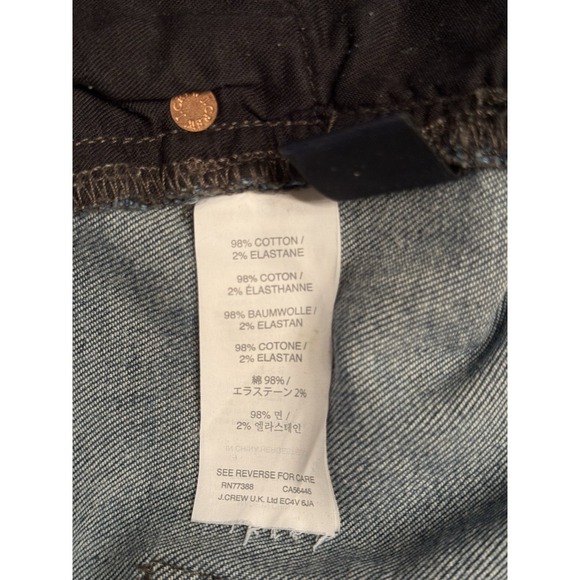 Lot Of 2 J. Crew Broken In Boyfriend Jeans - Size 31 Dark Wash Distressed 36x28 - Picture 7 of 10